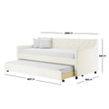 Ovidia Velvet Sofa Bed with Trundle Modern Daybed Beyond Living