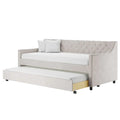 Ovidia Velvet Sofa Bed with Trundle Modern Daybed Beyond Living