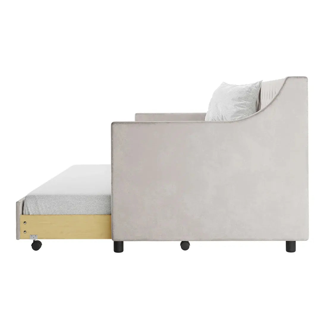 Ovidia Velvet Sofa Bed with Trundle Modern Daybed Beyond Living