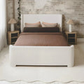 Palmira Queen Boucle Fabric Bed Frame Australia Beyond Living