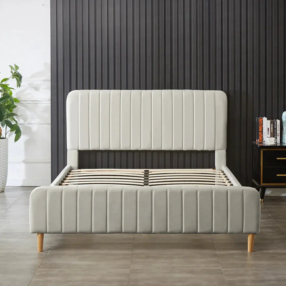 Seneca Channel Tufted Velvet Bed Frame Australia Beyond Living