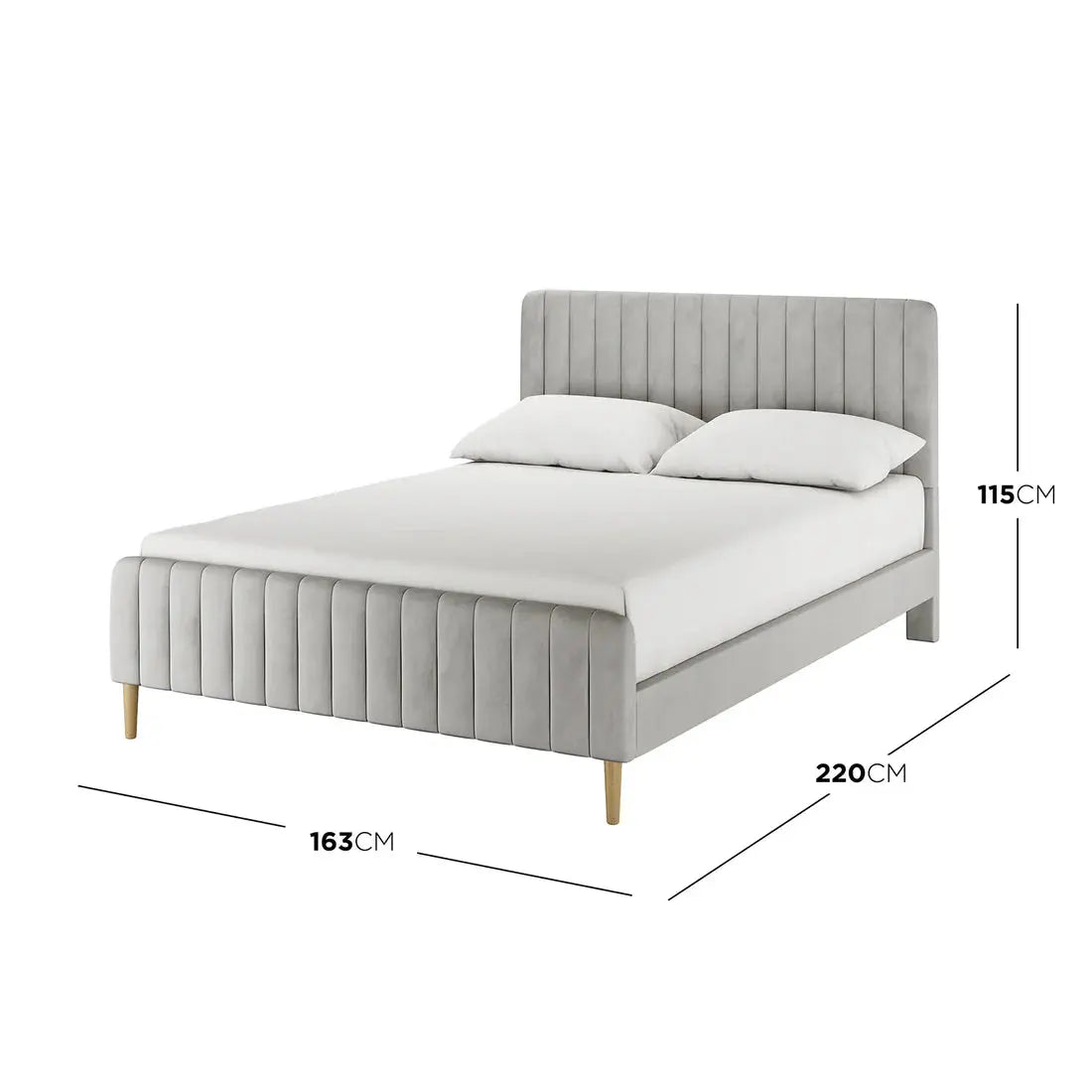 Seneca Channel Tufted Velvet Bed Frame Australia Beyond Living