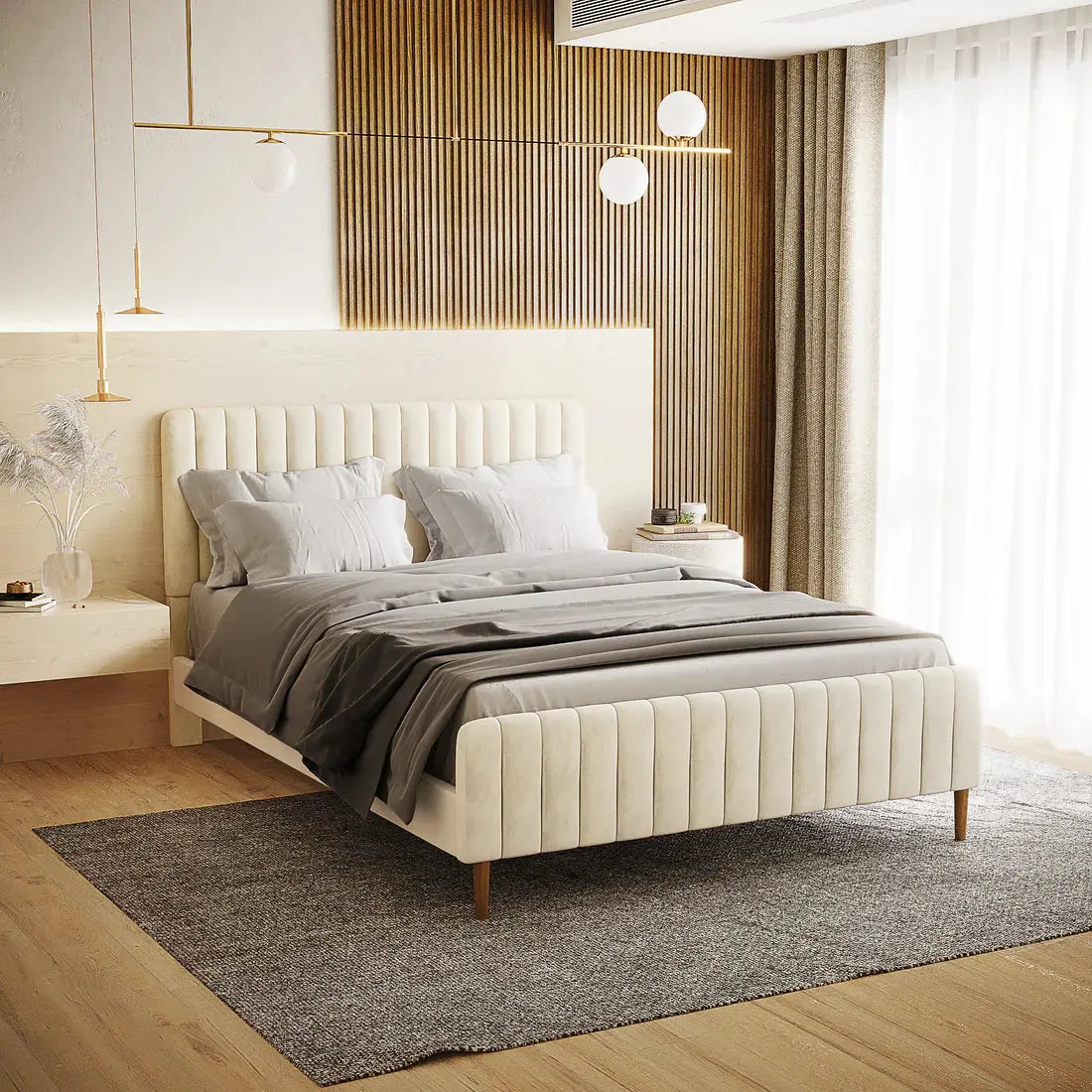 Seneca Channel Tufted Velvet Bed Frame Australia Beyond Living