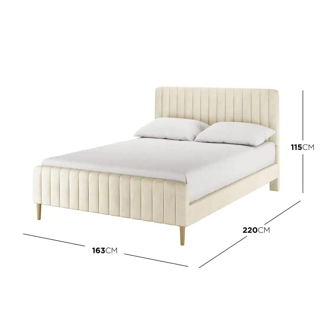 Seneca Channel Tufted Velvet Bed Frame Australia Beyond Living