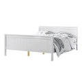 Tertia Double Solid Pine Wood Bed Australia White Timber Frame Beyond Living