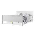 Tertia Double Solid Pine Wood Bed Australia White Timber Frame Beyond Living