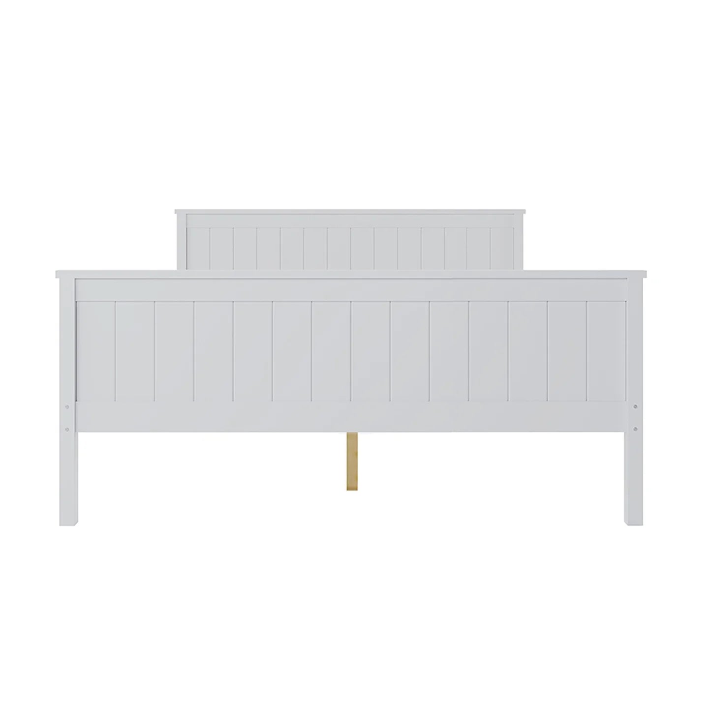 Tertia Double Solid Pine Wood Bed Australia White Timber Frame Beyond Living
