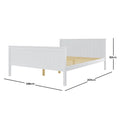 Tertia Double Solid Pine Wood Bed Australia White Timber Frame Beyond Living