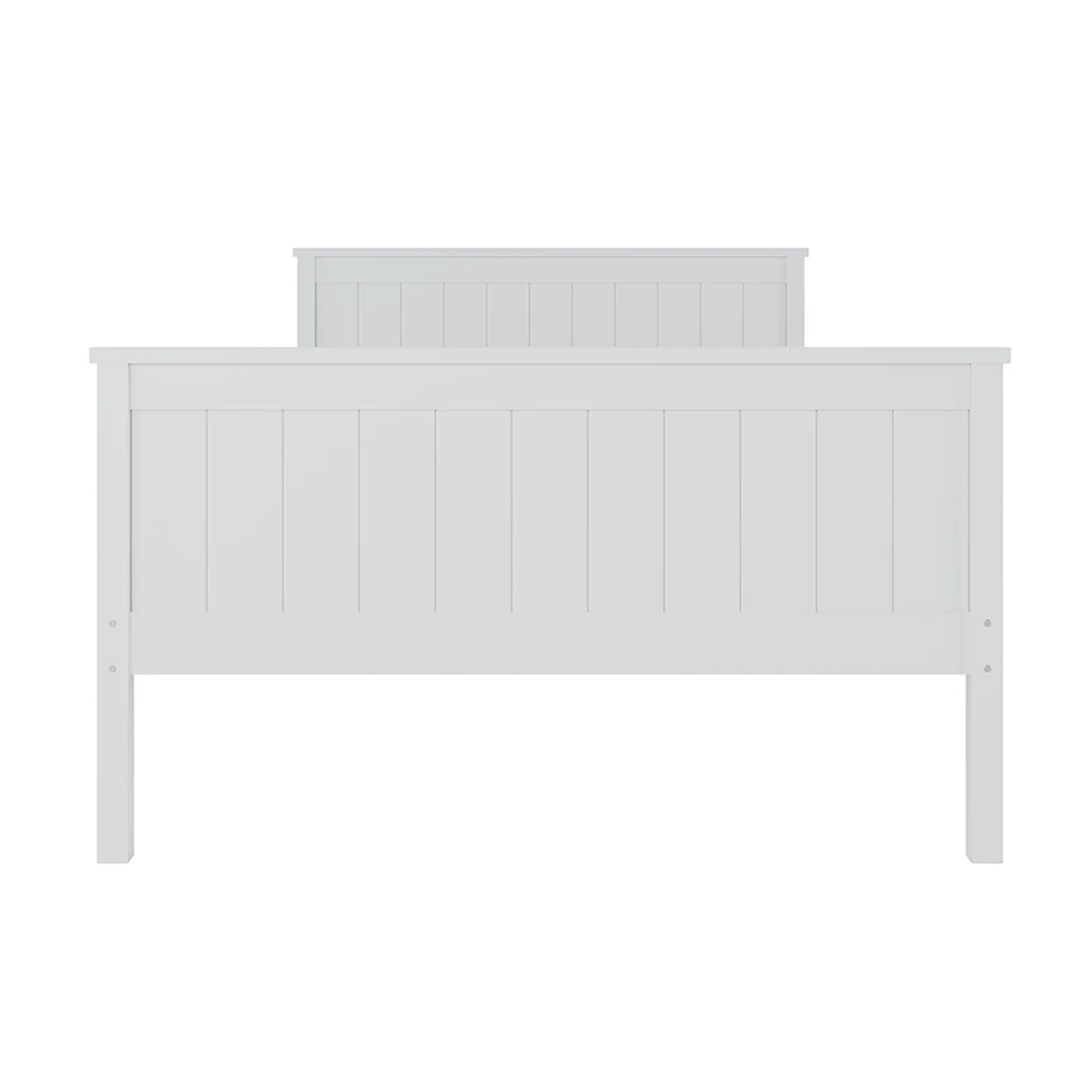 Tertia Double Solid Pine Wood Bed Australia White Timber Frame Beyond Living