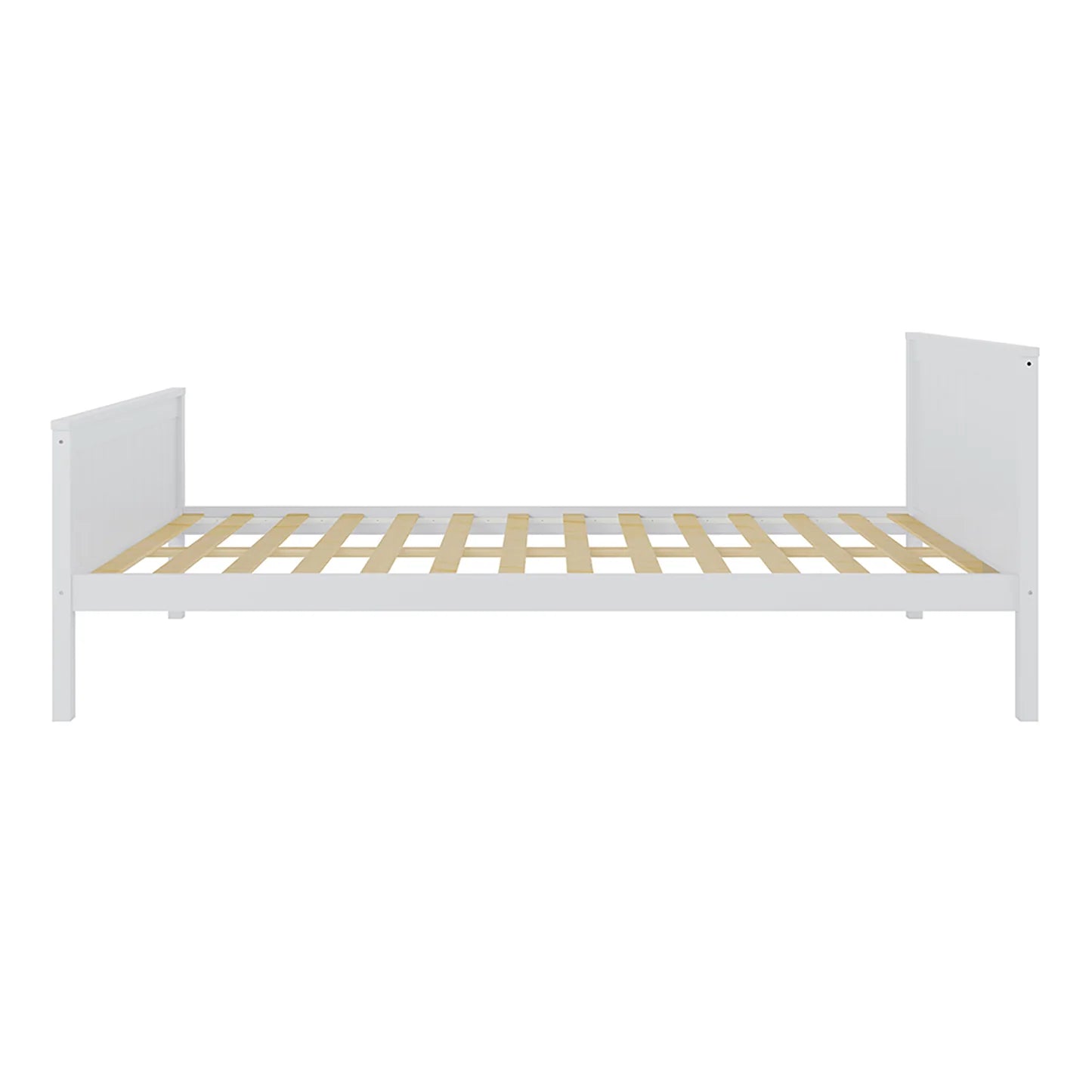 Tertia Double Solid Pine Wood Bed Australia White Timber Frame Beyond Living