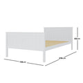 Tertia Double Solid Pine Wood Bed Australia White Timber Frame Beyond Living
