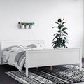 Tertia Double Solid Pine Wood Bed Australia White Timber Frame Beyond Living