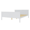 Tertia Double Solid Pine Wood Bed Australia White Timber Frame Beyond Living