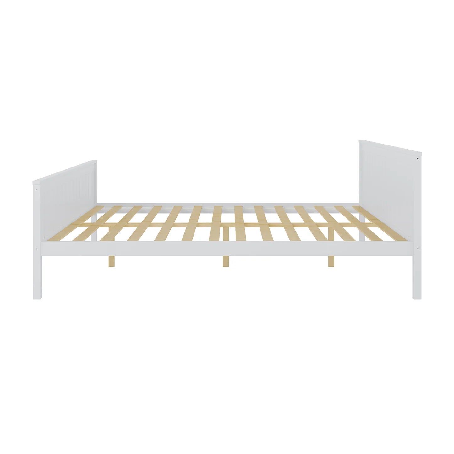 Tertia Double Solid Pine Wood Bed Australia White Timber Frame Beyond Living