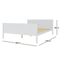 Tertia Double Solid Pine Wood Bed Australia White Timber Frame Beyond Living