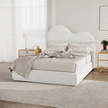 Thales Curved Boucle Fabric Bed Frame Beyond Living