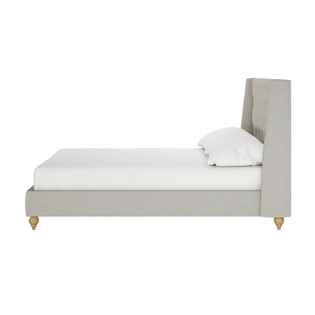 Vilania Double Fabric Bed Frame with Buttons Australia Beyond Living