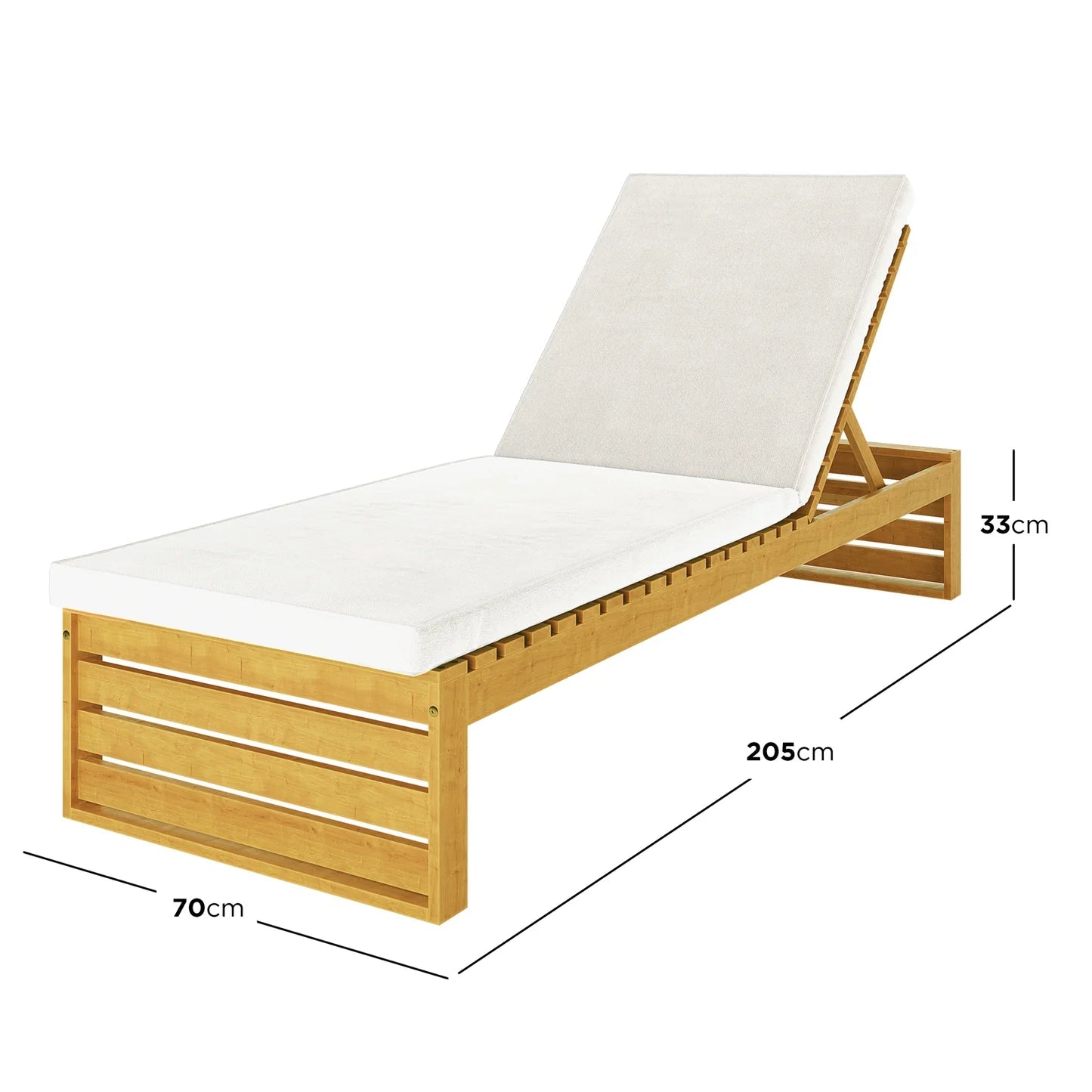 Outdoor Sun Lounger Set of 2 – Hardwood Patio Lounge Chairs Beyond Living