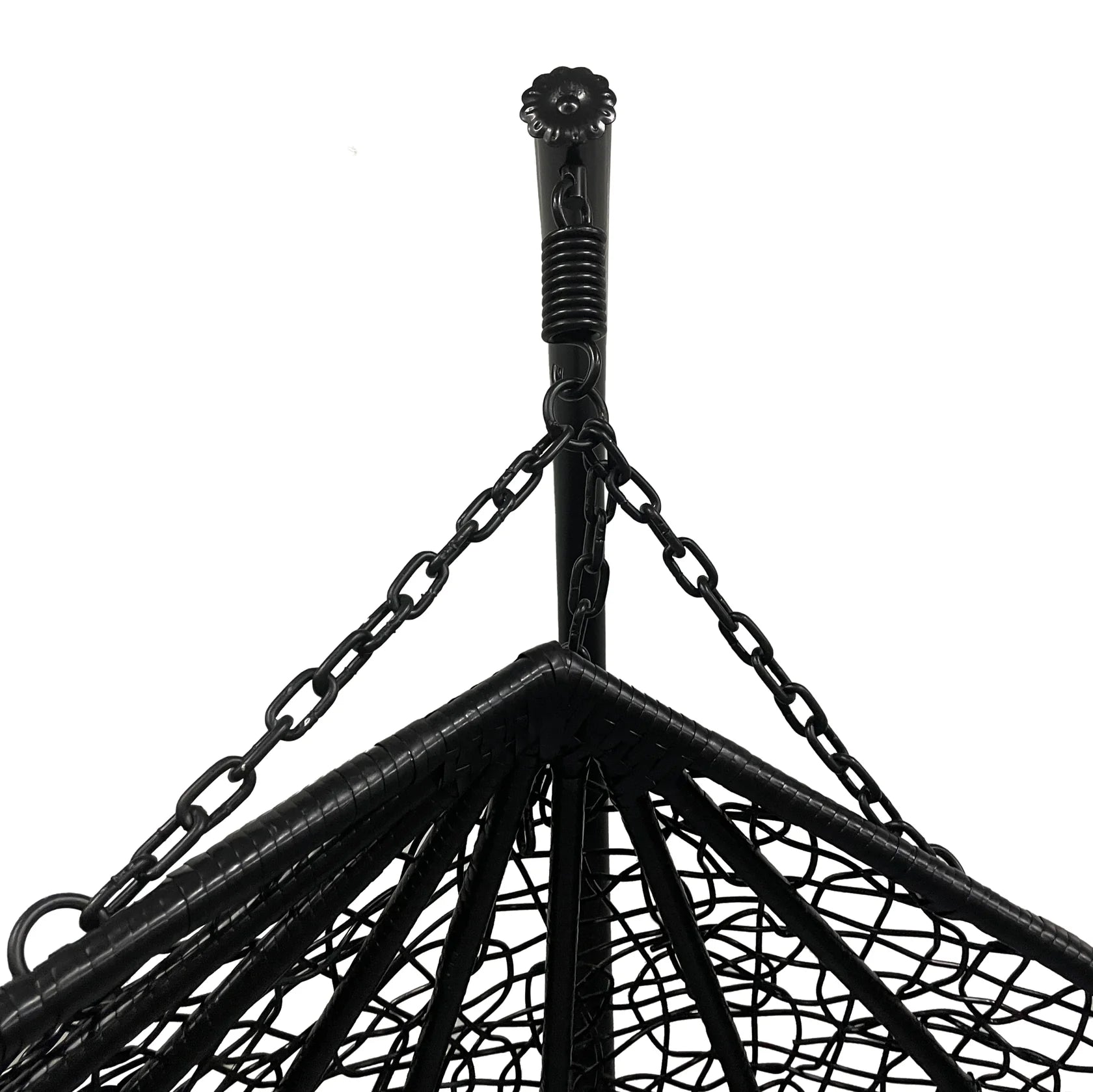 2 Seater Hanging Egg Chair – Outdoor Wicker Pod Chair Black Beyond Living