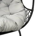 2 Seater Hanging Egg Chair – Outdoor Wicker Pod Chair Black Beyond Living