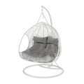 2 Seater Hanging Egg Chair – Outdoor Wicker Pod Chair Black Beyond Living