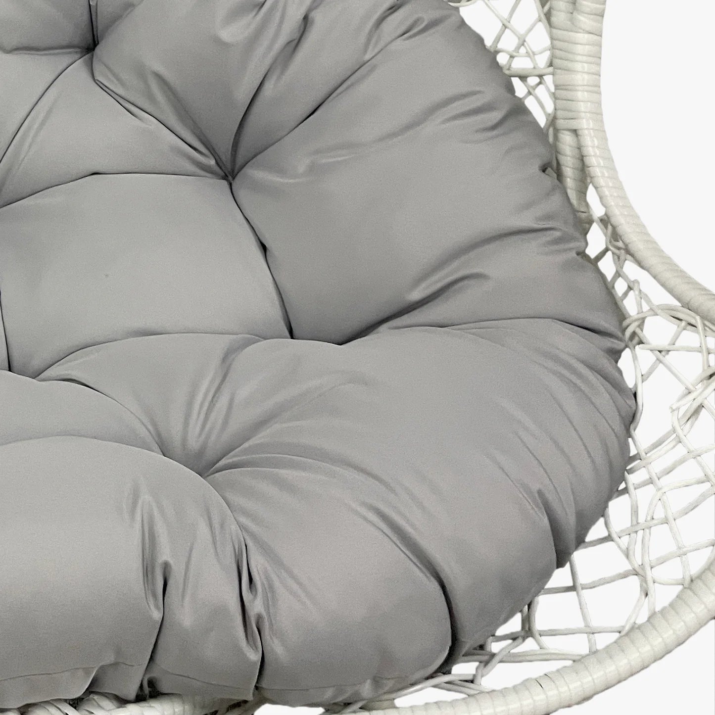2 Seater Hanging Egg Chair – Outdoor Wicker Pod Chair Black Beyond Living