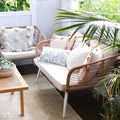 Bequia 4-Seater Aluminium Rope Wicker Outdoor Sofa in Sand Beyond Living
