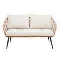 Bequia 4-Seater Aluminium Rope Wicker Outdoor Sofa in Sand Beyond Living