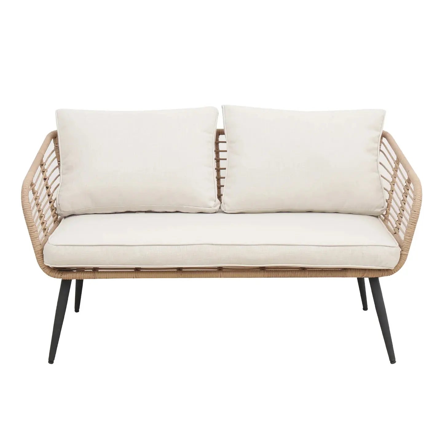 Bequia 4-Seater Aluminium Rope Wicker Outdoor Sofa in Sand Beyond Living
