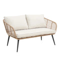 Bequia 4-Seater Aluminium Rope Wicker Outdoor Sofa in Sand Beyond Living