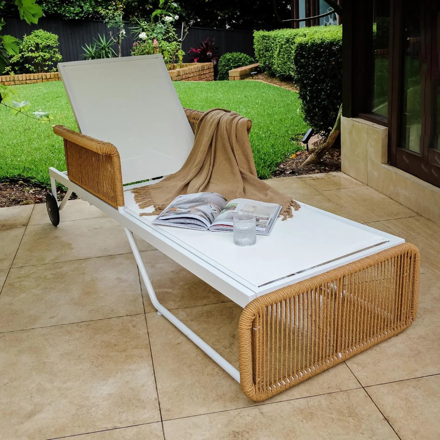 Outdoor Rattan Sun Lounger – Premium Poolside Patio Chair Beyond Living