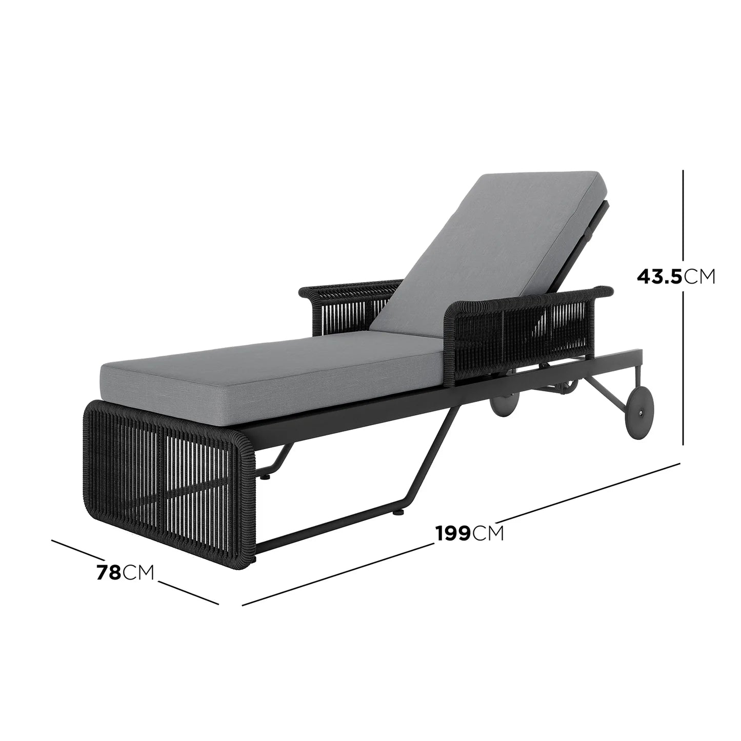 Outdoor Rattan Sun Lounger – Premium Poolside Patio Chair Beyond Living