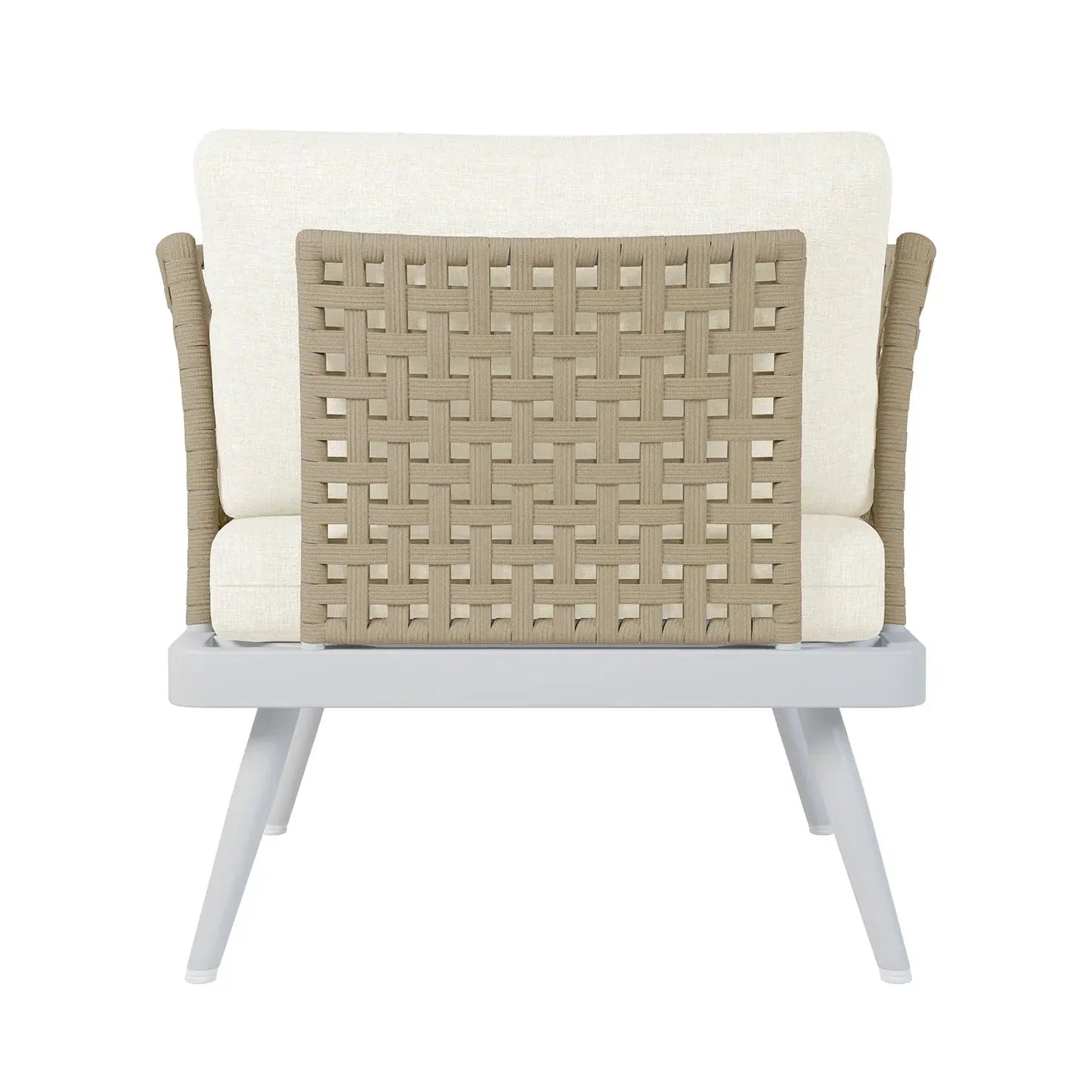 Breeza 5 Seater Teak Outdoor Sofa Set Cream White Australia Beyond Living
