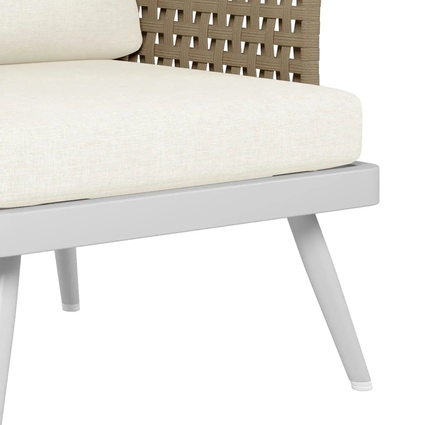 Breeza 5 Seater Teak Outdoor Sofa Set Cream White Australia Beyond Living