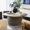 Outdoor Concrete Coffee Table – Round Stone Patio Table Beyond Living