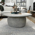 Outdoor Concrete Coffee Table – Round Stone Patio Table Beyond Living