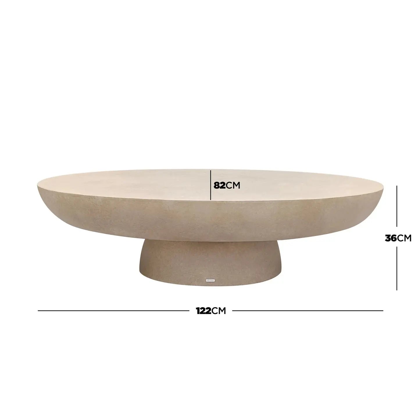 Cassius Oval Outdoor Concrete Coffee Table Australia Beyond Living