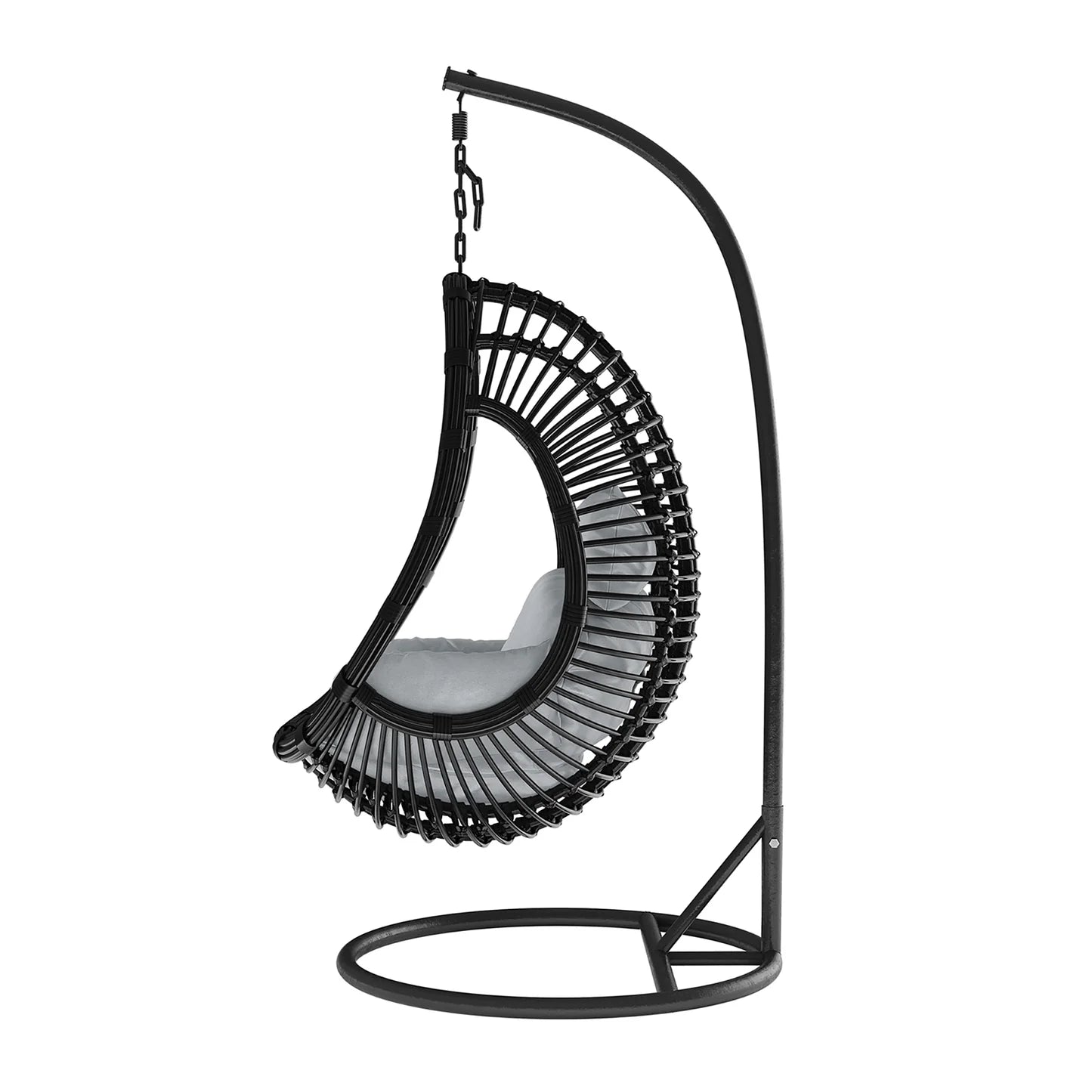 Rattan Hanging Egg Chair – Curved Outdoor Pod Chair Beyond Living