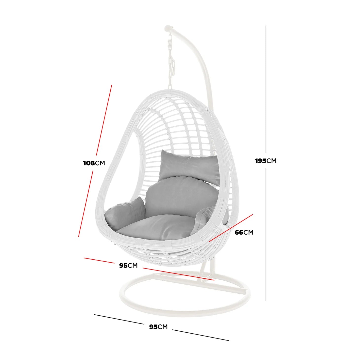 Rattan Hanging Egg Chair – Curved Outdoor Pod Chair Beyond Living