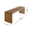 6 Seater Acacia Outdoor Dining Bench Set – Natural Patio Table Beyond Living