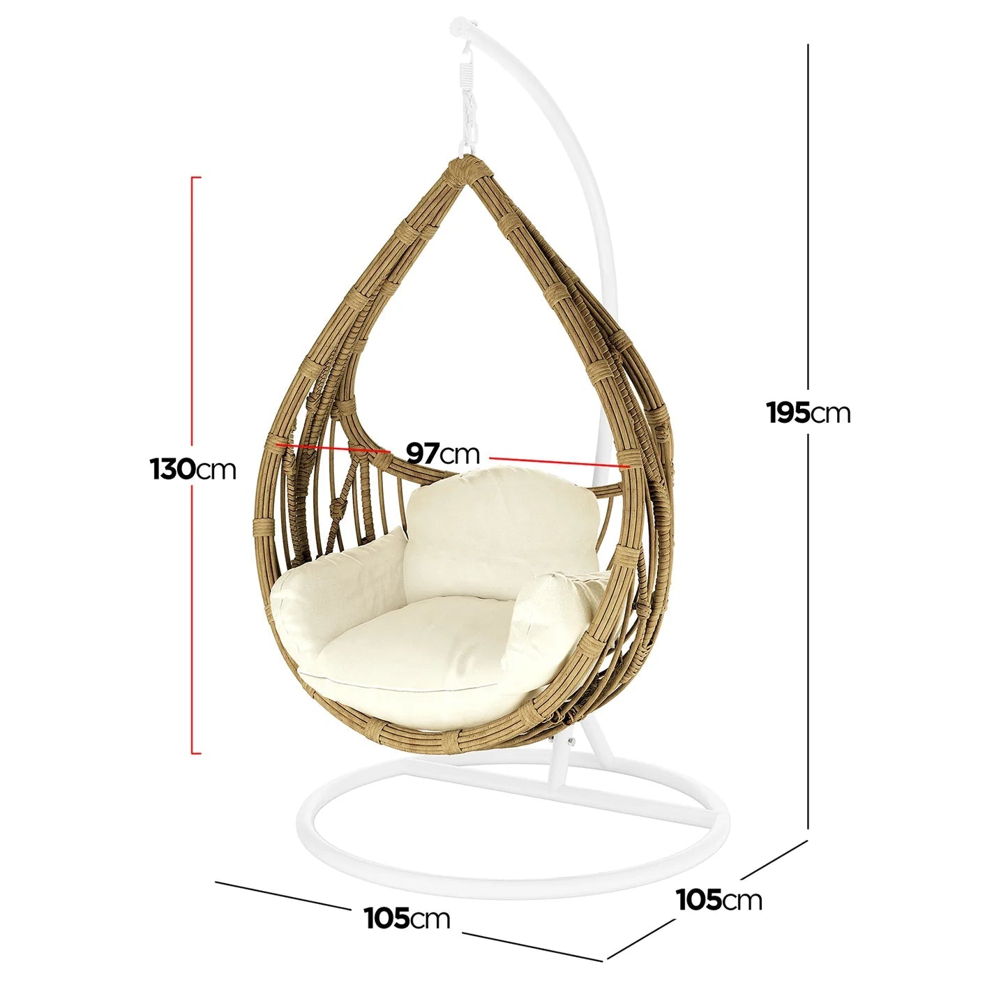 Outdoor Rattan Egg Chair with Cushion – Sage Patio Pod Chair Beyond Living
