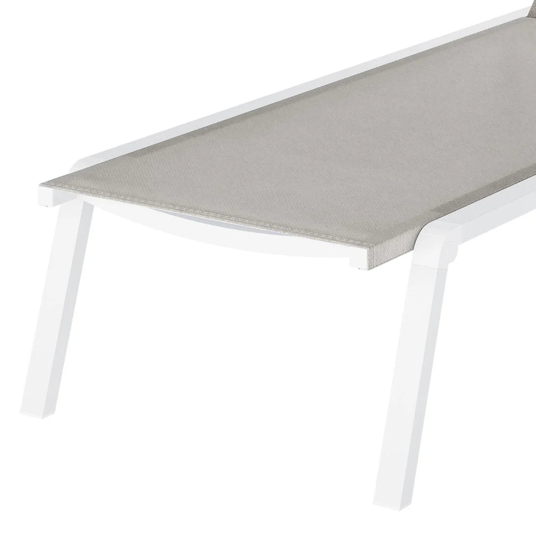 Outdoor Sunbed Set of 2 – Aluminium Textilene Pool Loungers Beyond Living