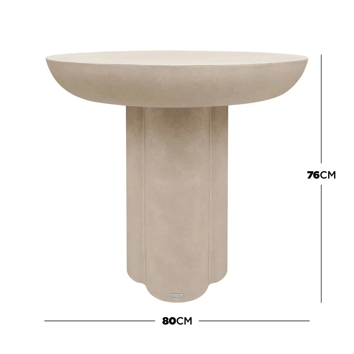 Jareth Round Concrete Outdoor Entry Table Australia Beyond Living