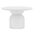 Krates 120cm Round Outdoor Concrete Dining Table White Australia Beyond Living