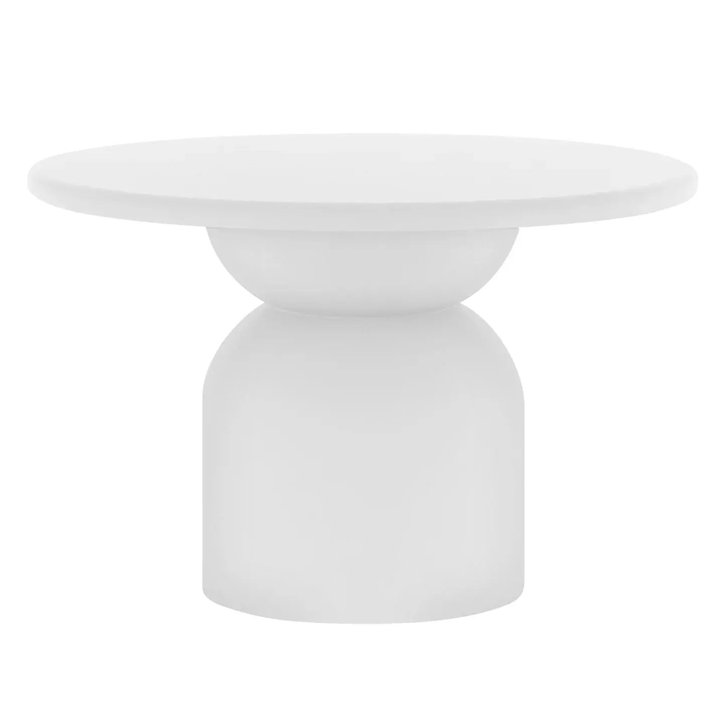 Krates 120cm Round Outdoor Concrete Dining Table White Australia Beyond Living
