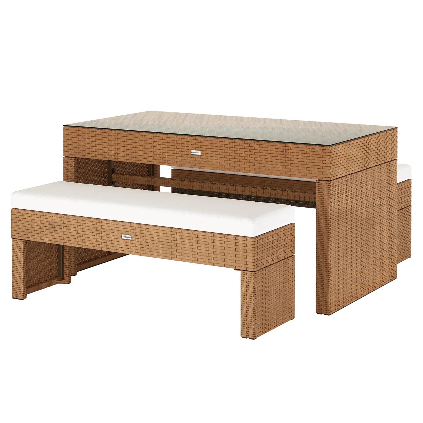 4 Seater Outdoor Dining Bench Set – Patio Table & Bench Set Beyond Living