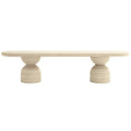 Lumen 200cm Oval Outdoor Concrete Bench in Beige Australia Beyond Living