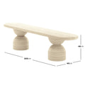 lumen 200cm oval outdoor concrete bench beige australia