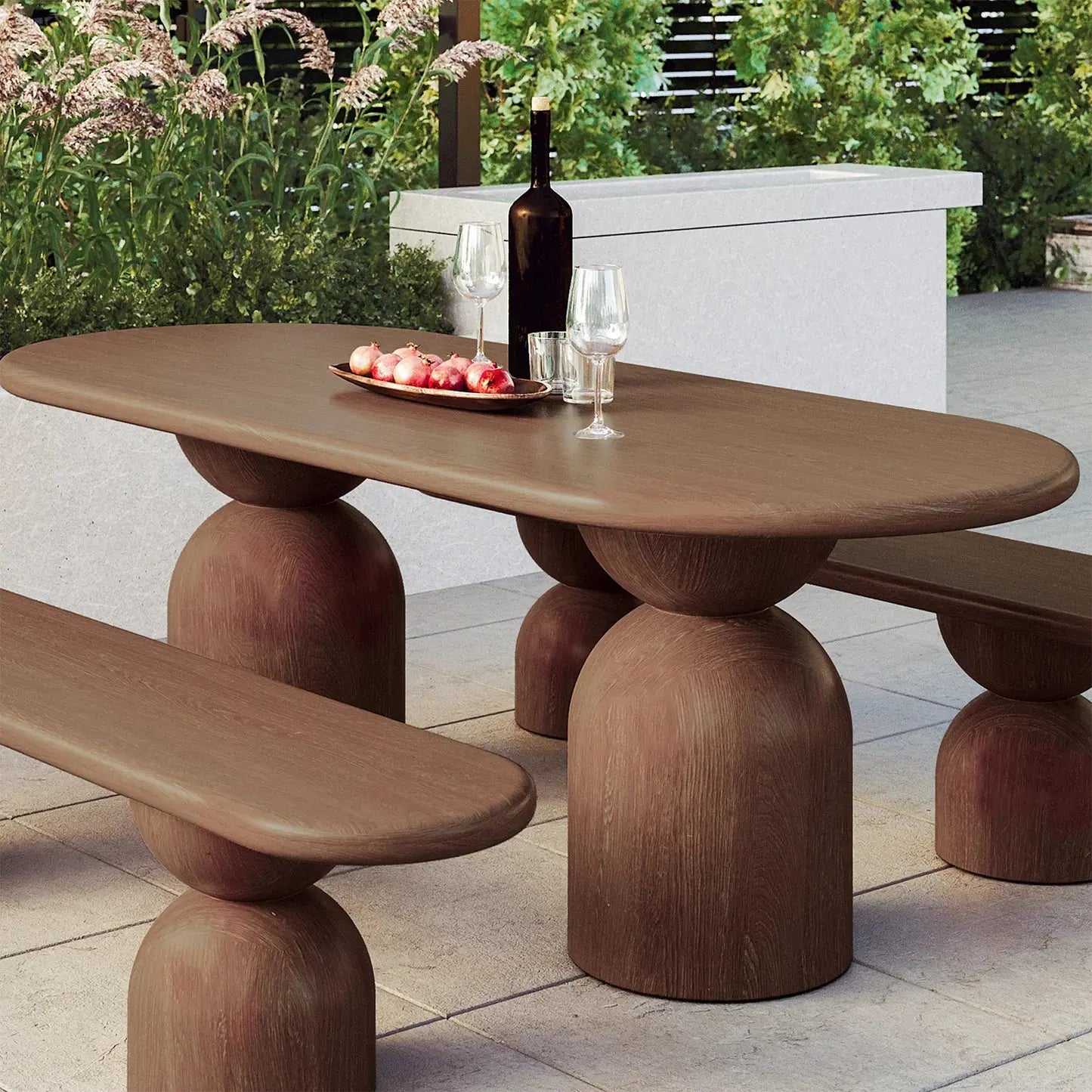 Lumen 220cm Oval Outdoor Concrete Dining Table Australia Beyond Living