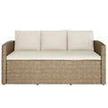 Mapa 7 Seater Wicker Outdoor Dining Sofa Set in Natural Beyond Living